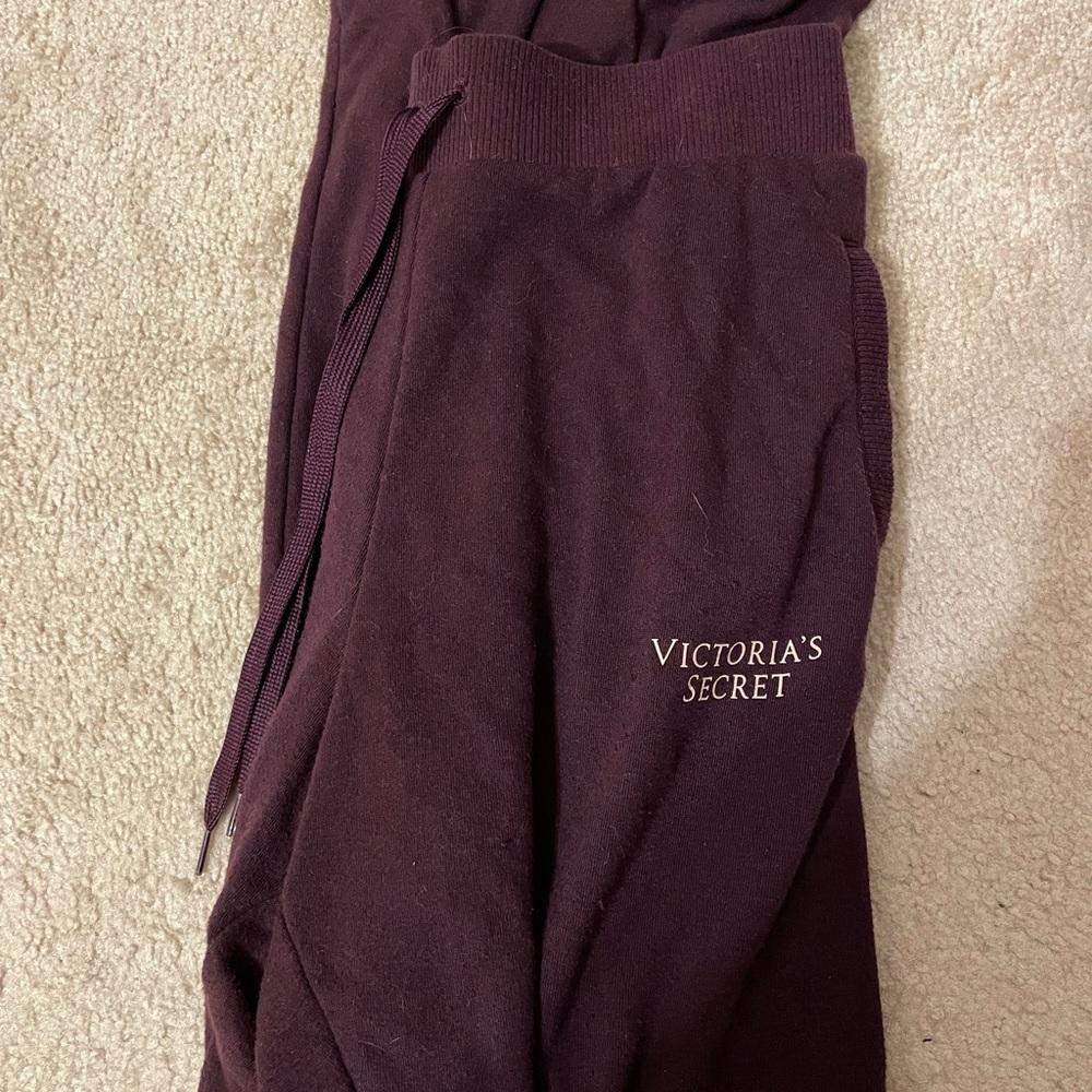 Victoria's Secret Burgundy Sweat Pants